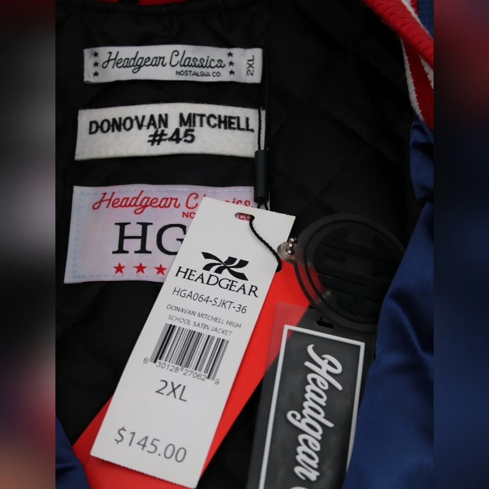 RARE Donovan Mitchell #45 Brewster Academy 2015 Championship Satin Jacket 2XL NW